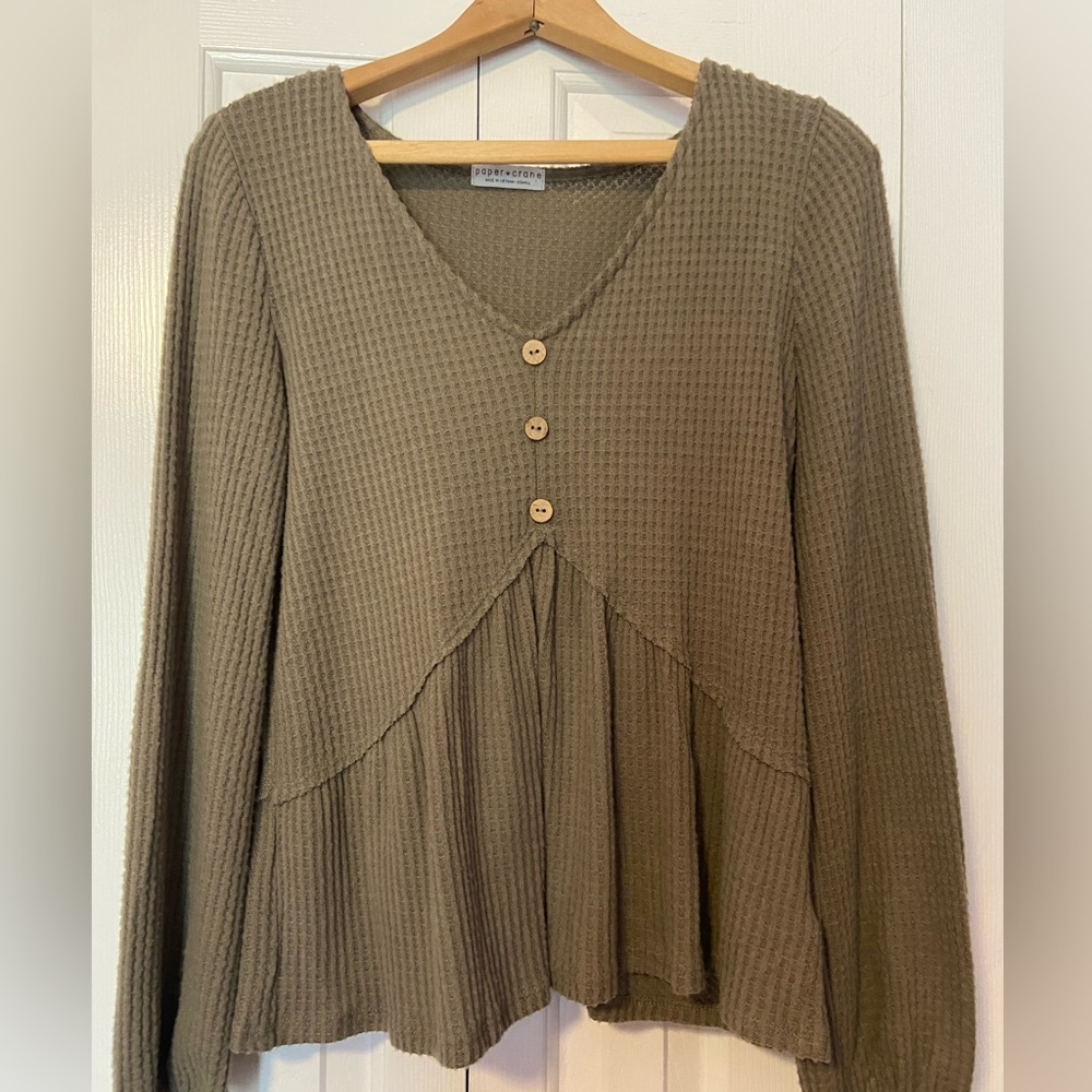 Women’s green sweater XS